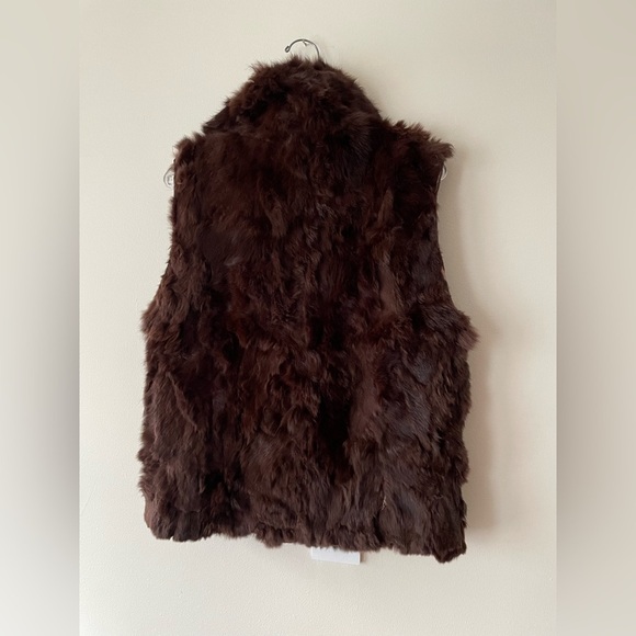 Surell for Bloomingdale's 100% Rabbit Fur Zip Vest Size S/M - Picture 2 of 11